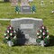 Artificial Cemetery & Memorial Flowers with Vase – Purple & Pink Silk Rose Gravesite Bouquets, Outdoor Headstone Decoration, Long-Lasting Memorial Arrangement (2 Sets)